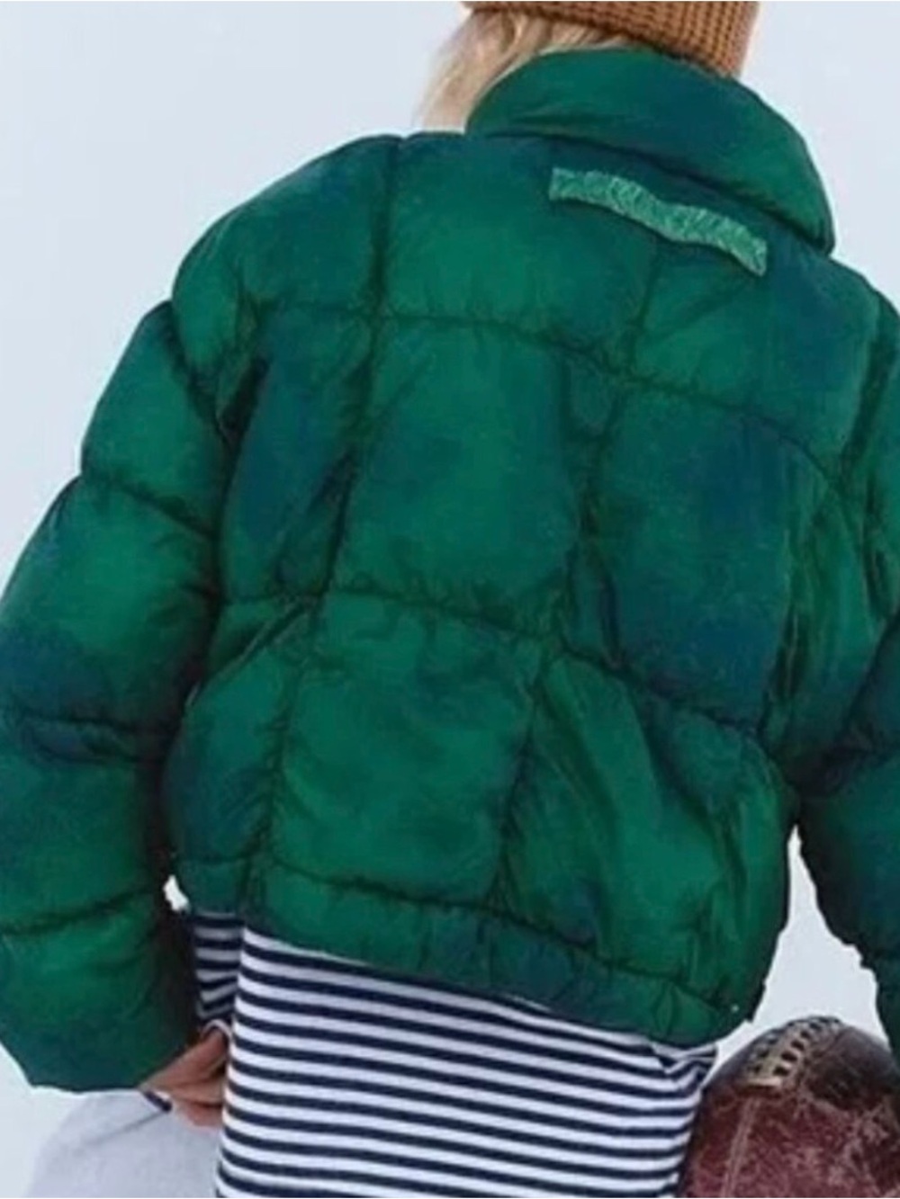 New RARE Free People Movement In A Bubble Patch Puffer Jacket in Evergreen - Picture 6 of 16